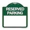 Signmission Designer Series Sign Blank Reserved Parking, Green & White Aluminum Sign, 18" x 18", GW-1818-24298 A-DES-GW-1818-24298 - alternate 1